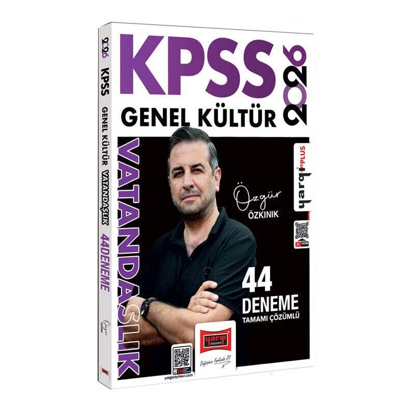 2026 KPSS Genel Kültür Tamamı Çözümlü Vatandaşlık 44 Deneme (Özgür Özkınık) Yargı Yayınları