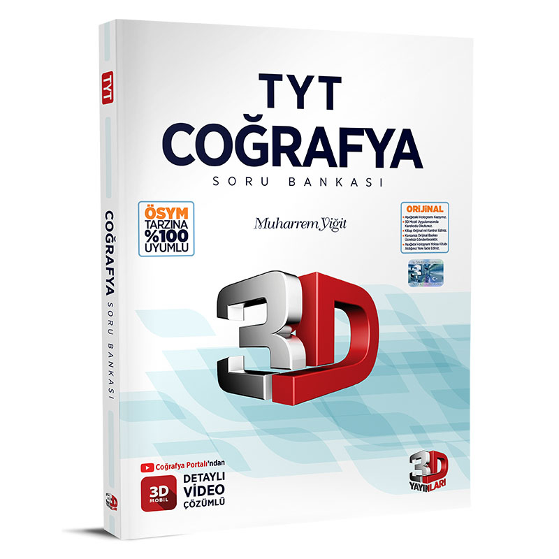 TYT 3D Coğrafya Tamamı Video Çözümlü Soru Bankası