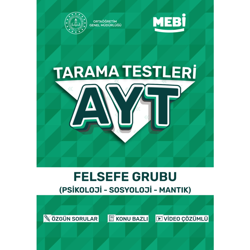 AYT Tarama Testleri Felsefe Grubu (Psikoloji- Sosyoloji-Mantık) MEBİ OGM