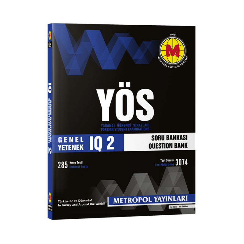 YÖS Genel Yetenek IQ Soru Bankası 2 Metropol Yayınları