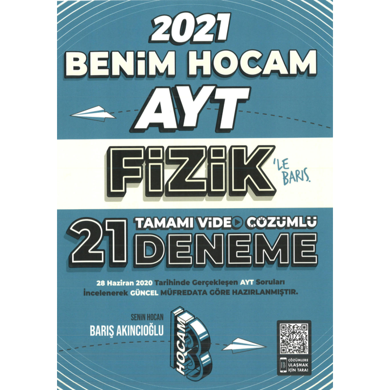 2021 AYT Fizik Tamamı Video Çözümlü 21 Deneme Sınavı