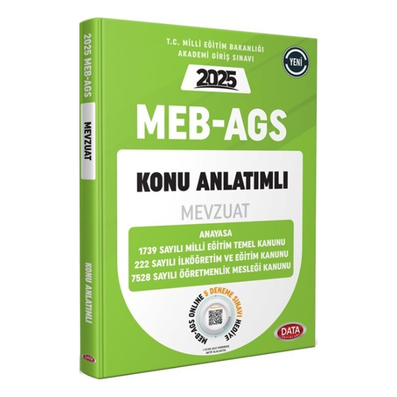 2025 MEB AGS Mevzuat Bilgisi Anayasa Konu Anlatımlı Data Yayınları