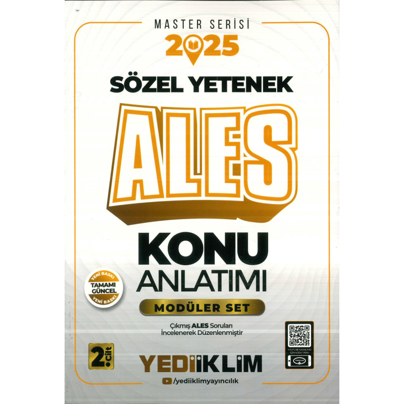 2025 ALES Modüler Set (SÖZEL YETENEK) Konu Anlatımı Yediiklim Yayınları