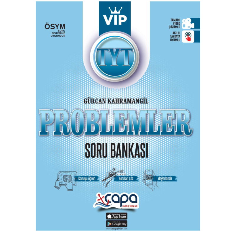 TYT VİP Problemler Tamamı Video Çözümlü Soru Bankası Çapa Yayınları