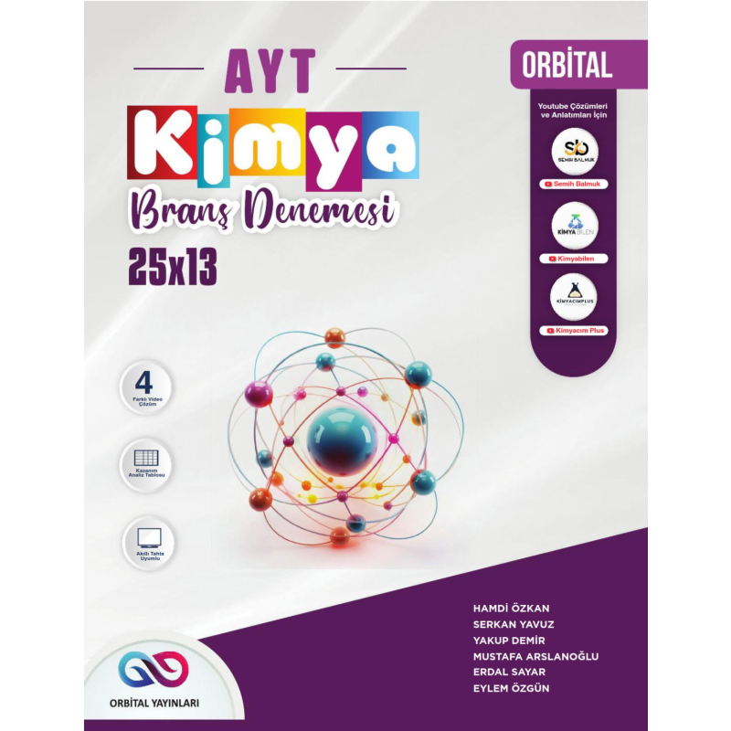 AYT Kimya 25 x 13 Branş Denemeleri Orbital Yayınları