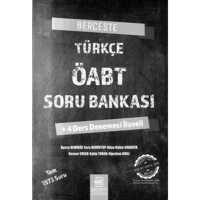 BERCESTE TÜRK ÖABT SORU BANKASI 1973 SORU