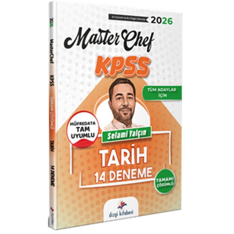 2026 Tüm Adaylar İçin MasterChef Kpss Tarih Tamamı Çözümlü 14 Deneme Dizgi Kitap