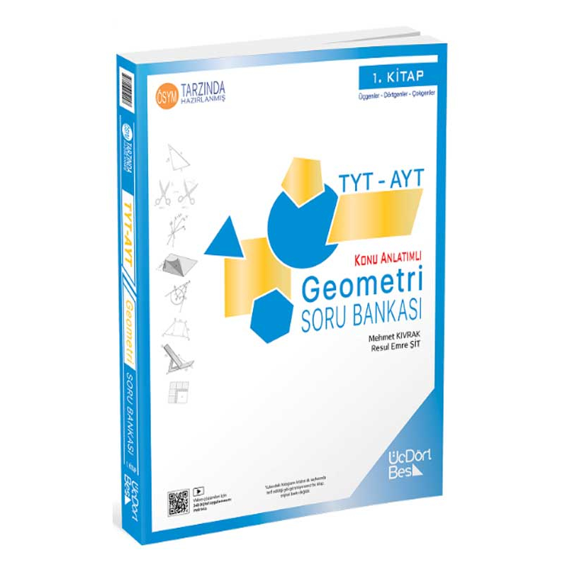 2025 Model TYT-AYT Geometri Soru Bankası Güncel Baskı Üç Dört Beş Yayınları
