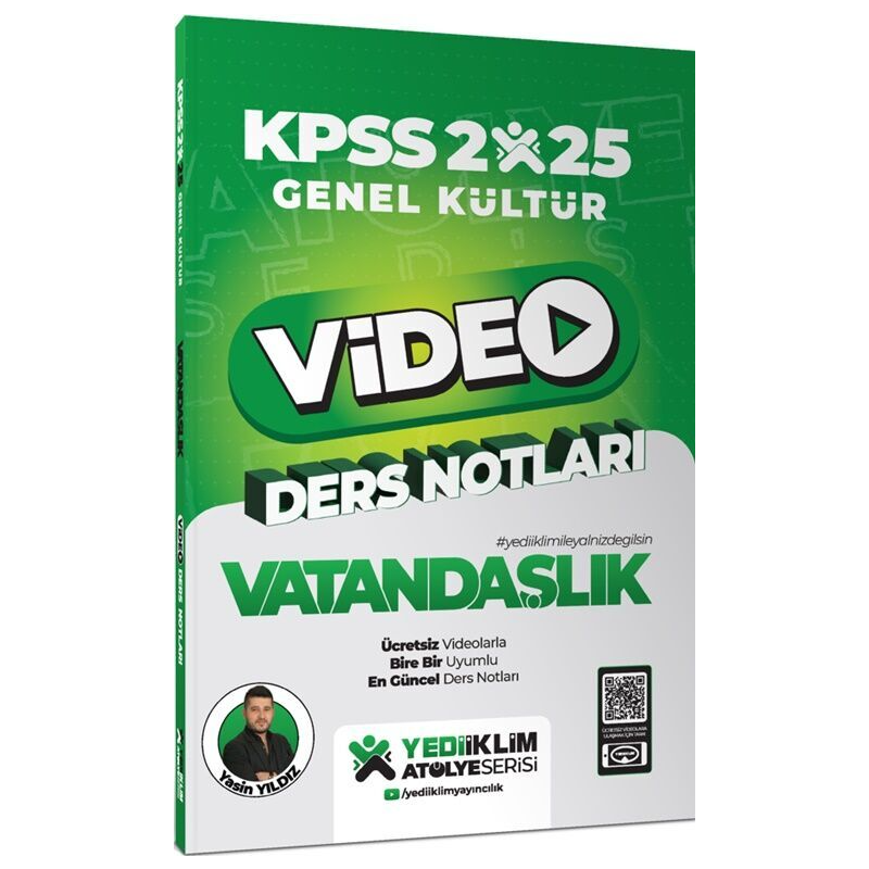 2025 KPSS Genel Kültür Vatandaşlık Video Ders Notları Yediiklim Yayınları