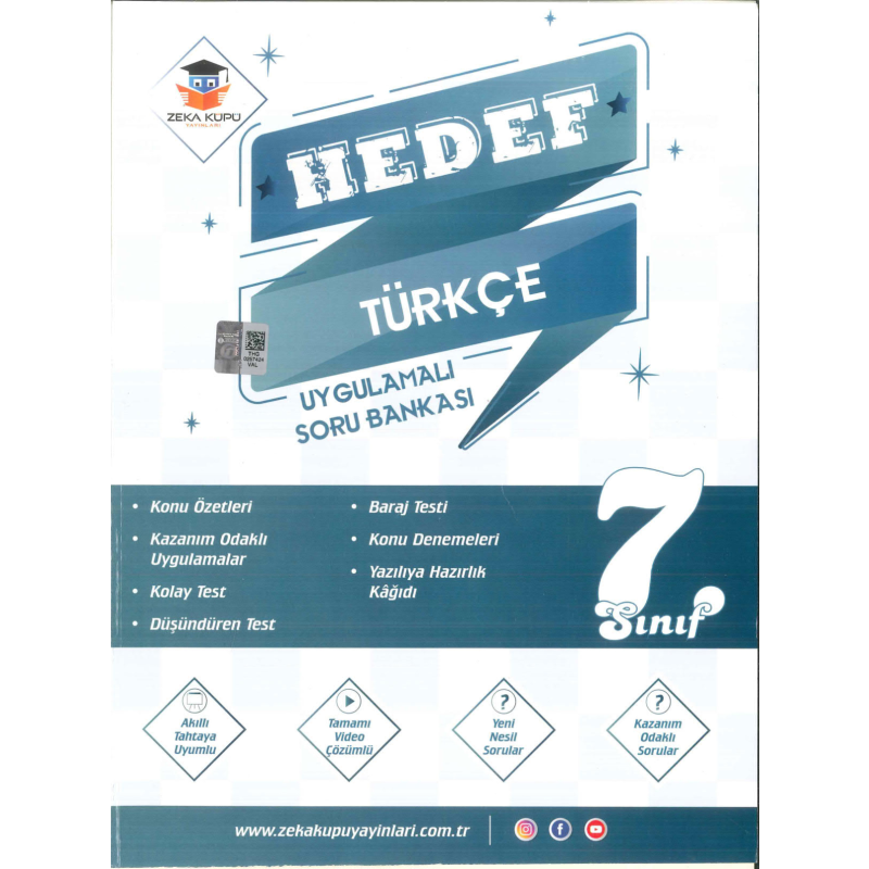 7. Sınıf Türkçe Hedef Uygulamalı Soru Bankası Zeka Küpü Yayınları