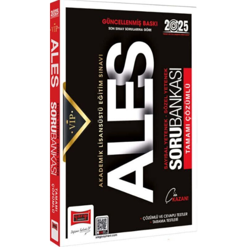 2025 ALES Vip Sayısal-Sözel Yetenek Tamamı Çözümlü Soru Bankası Yargı Yayınları