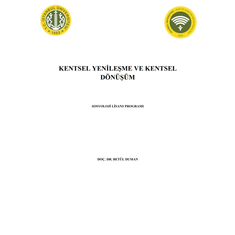 Kentsel Yenileşme ve Kentsel Dönüşüm