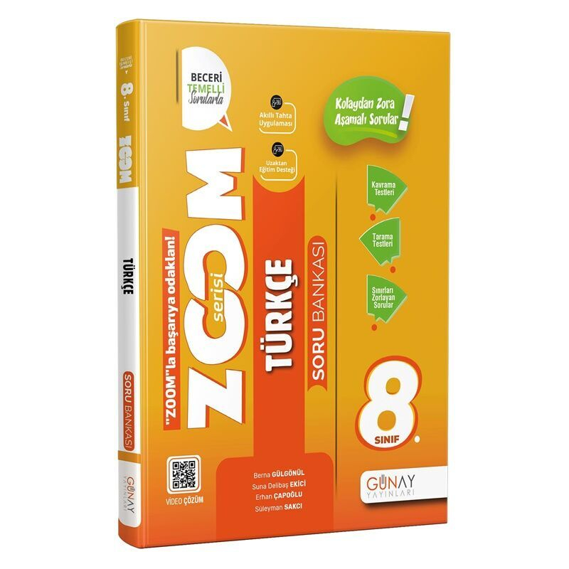 8.Sınıf LGS Yeni Zoom Türkçe Soru Bankası Günay Yayınları