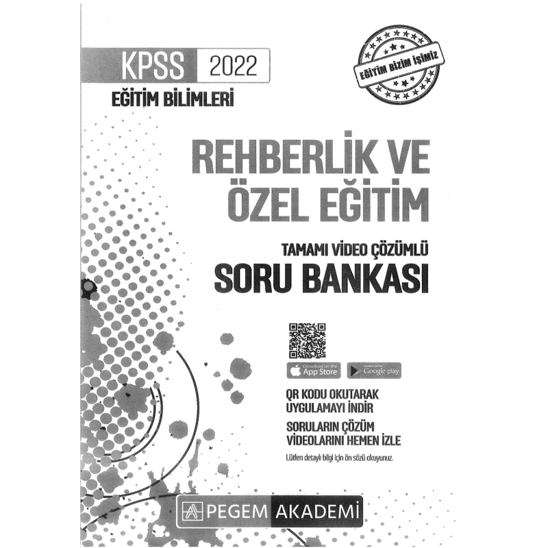 2022 KPSS Eğitim Bilimleri REHBERLİK VE ÖZEL EĞİTİM SORU BANKASI