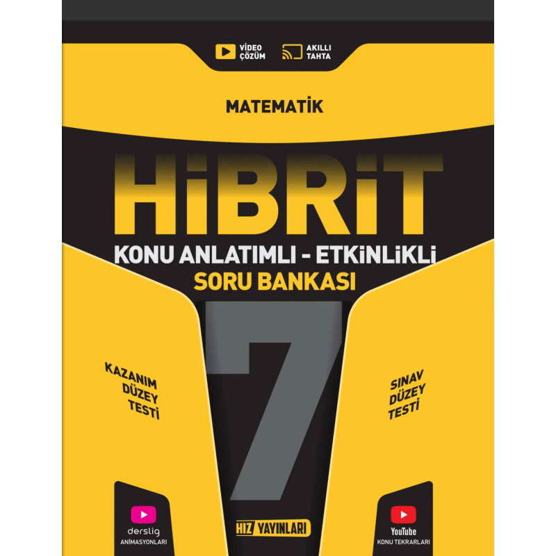 7.Sınıf Matematik HİBRİT Soru Bankası Hız Yayınları