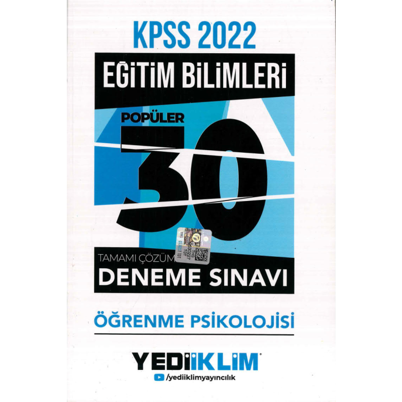 ÖĞRENME PSİKOLOJİSİ 30LU DENEME SINAVI TAMAMI ÇÖZÜMLÜ