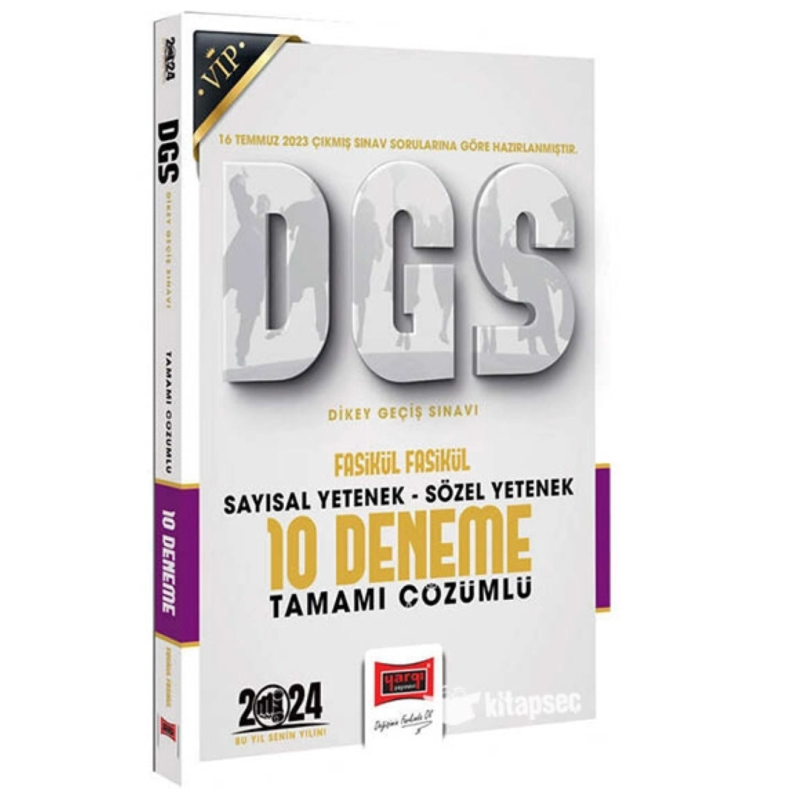 2024 DGS Sözel Sayısal Bölüm Tamamı Çözümlü Fasikül 10 Deneme