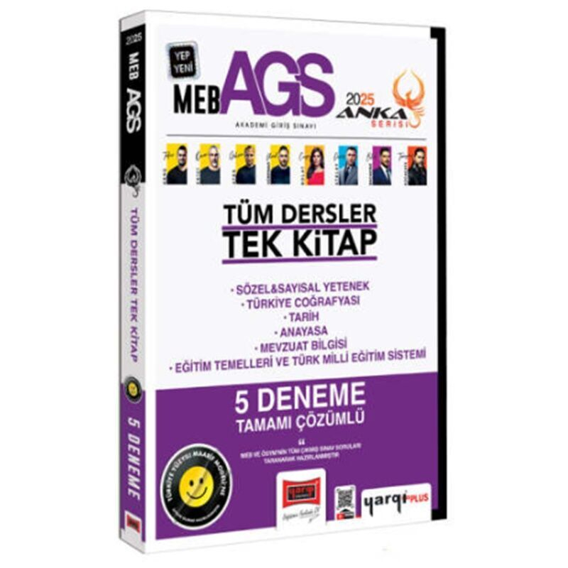 2025 MEB-AGS Tüm Dersler 5 Deneme Çözümlü Tek Kitap Anka Serisi Yargı Yayınları