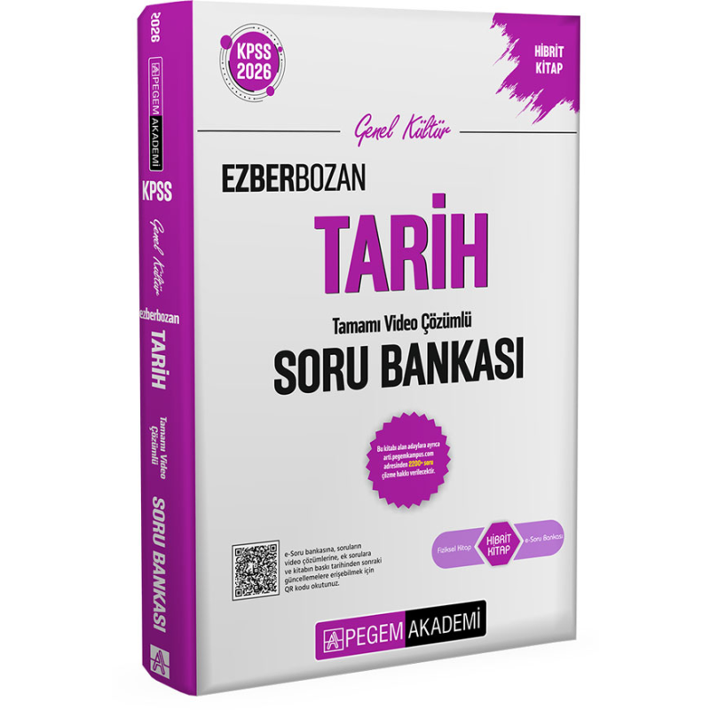 2026 KPSS Genel Yetenek Genel Kültür Ezberbozan Tarih Tamamı Video Çözümlü Soru Bankası Pegem Akademi Yayıncılık