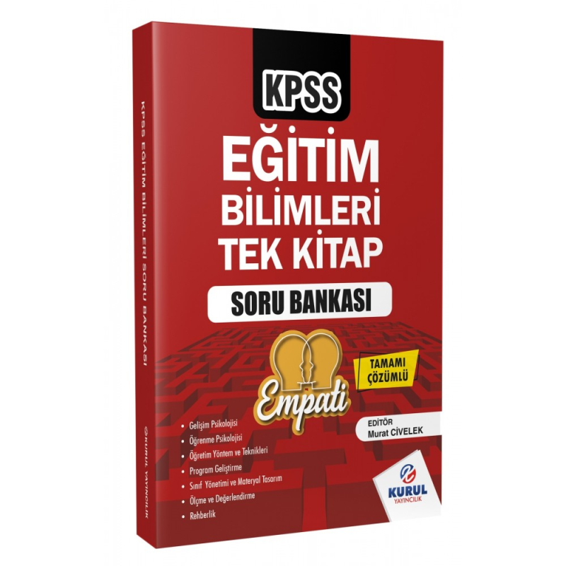 EĞİTİM BİLİMLERİ TEK KİTAP SORU BANKASI TAMAMI ÇÖZÜMLÜ