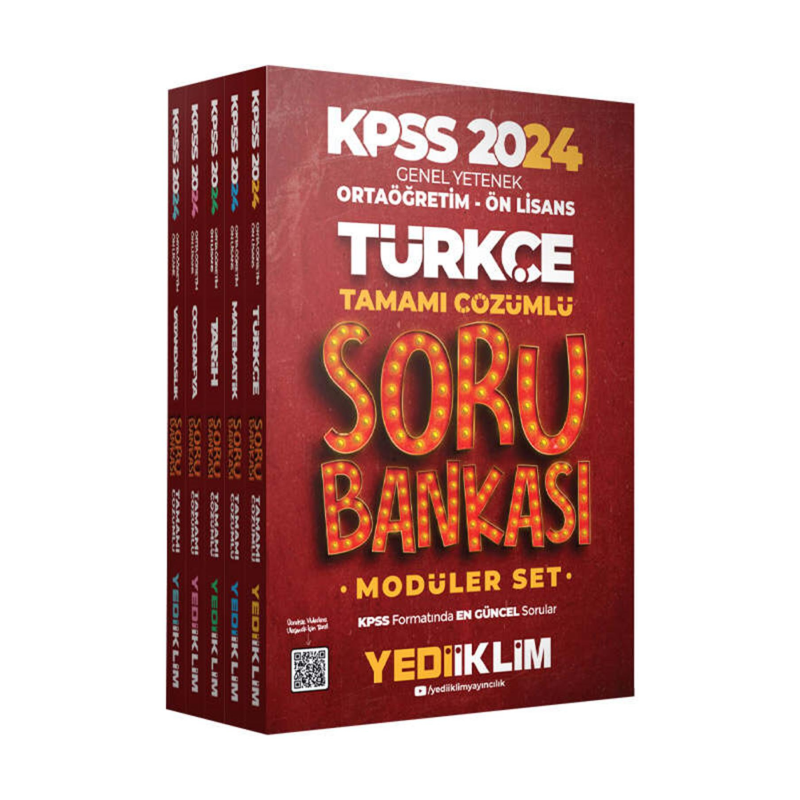 Ortaöğretim-Önlisans Türkçe Tamamı Çözümlü Soru Bankası Modüler Set