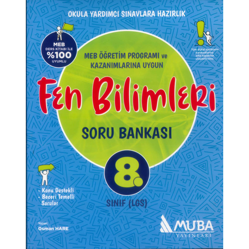 8. Sınıf Fen Bilimleri Soru Bankası Muba Yayınları