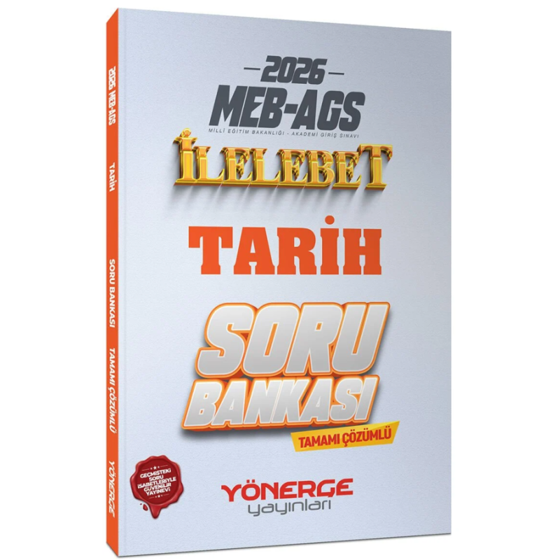 2026 MEB-AGS Tarih İlelebet Soru Bankası Çözümlü Yönerge Yayınları