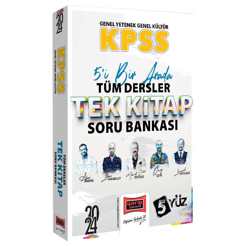 2024 KPSS Lisans GK-GY 5Yüz Ekibi Tüm Dersler Tek Kitap Soru Bankası