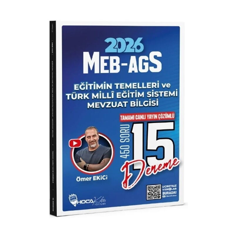 2026 MEB AGS Eğitimin Temelleri ve Türk Milli Eğitim Sistemi Mevzuat Bilgisi 15 Deneme Hoca Kafası