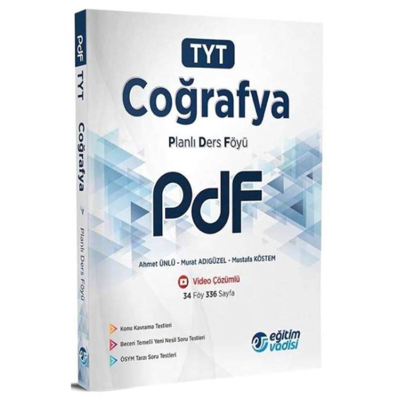 TYT Coğrafya Planlı Ders Föyü PDF Eğitim Vadisi Yayınları