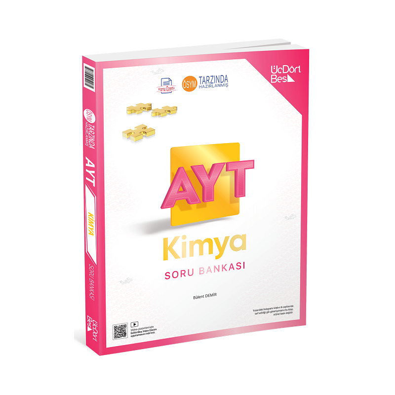 2026 AYT Kimya Konu Özetli Soru Bankası Üç Dört Beş Yayınları