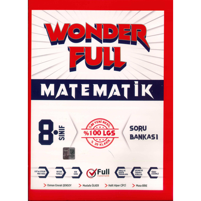 8. Sınıf LGS Wonder Full Matematik Soru Bankası Full Matematik