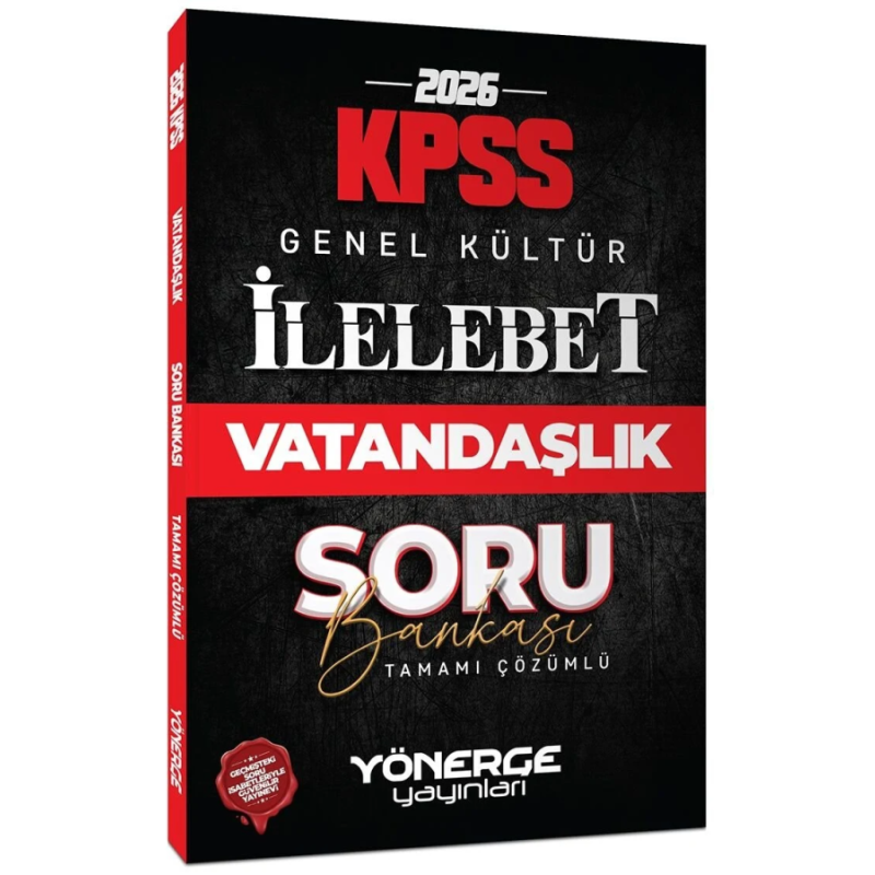 2026 KPSS Vatandaşlık İlelebet Soru Bankası Çözümlü Yönerge Yayınları