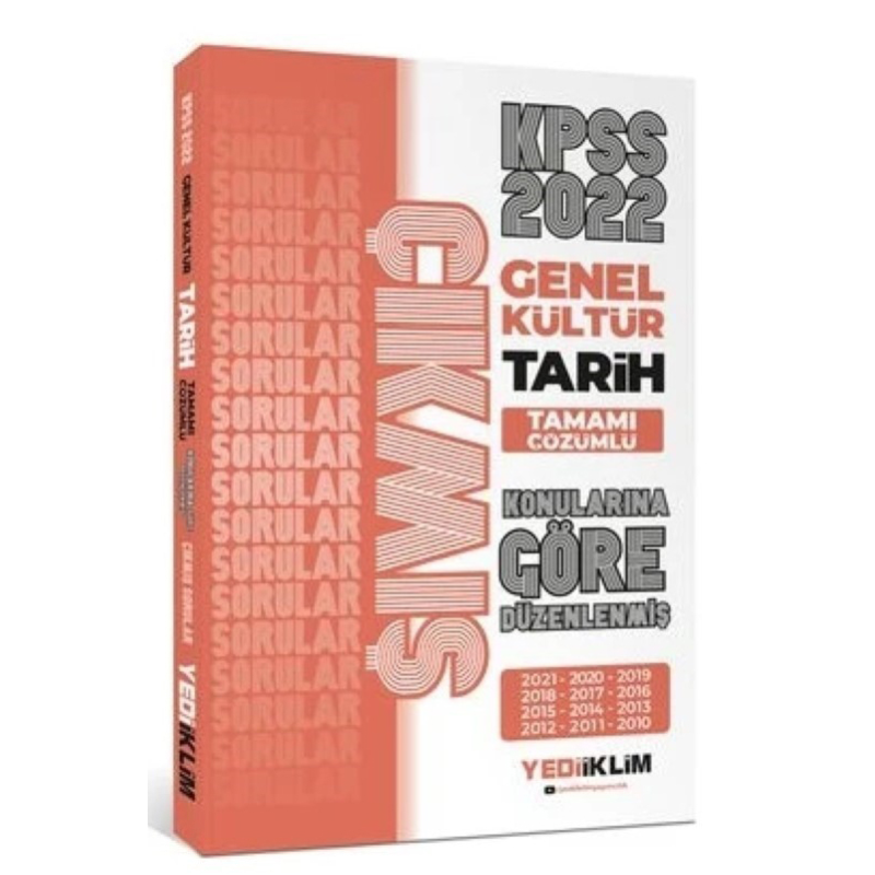 2022 KPSS Genel Kültür Tarih Konularına Göre Tamamı Çözümlü Çıkmış Sorular