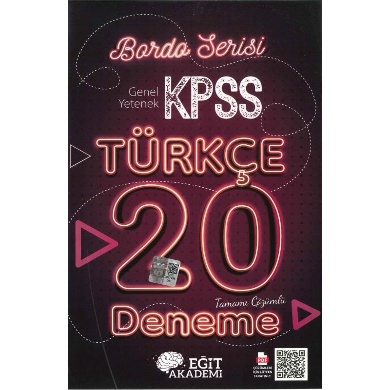 TÜRKÇE 20 DENEME TAMAMI ÇÖZÜMLÜ