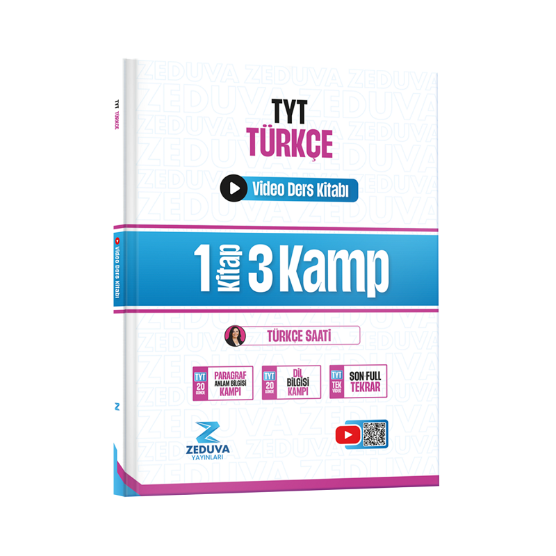 Türkçe Saati TYT Türkçe 1 Kitap 3 Kamp Video Ders Kitabı Zeduva Yayınları