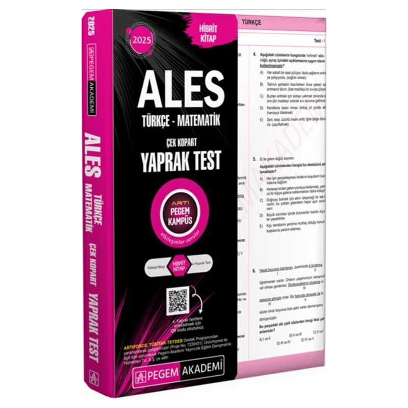 2025 ALES Çek Kopart Yaprak Test Pegem Yayınları