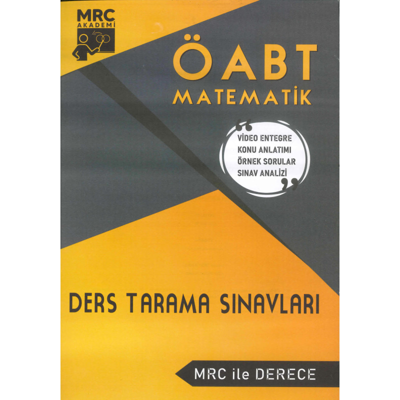 ÖABT İLKÖĞRETİM MATEMATİK DERS TARAMA SINAVLARI MRC İLE DERECE