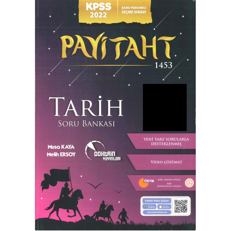 PAYİTAHT 1453 TARİH SORU BANKASI SORU BANKASI