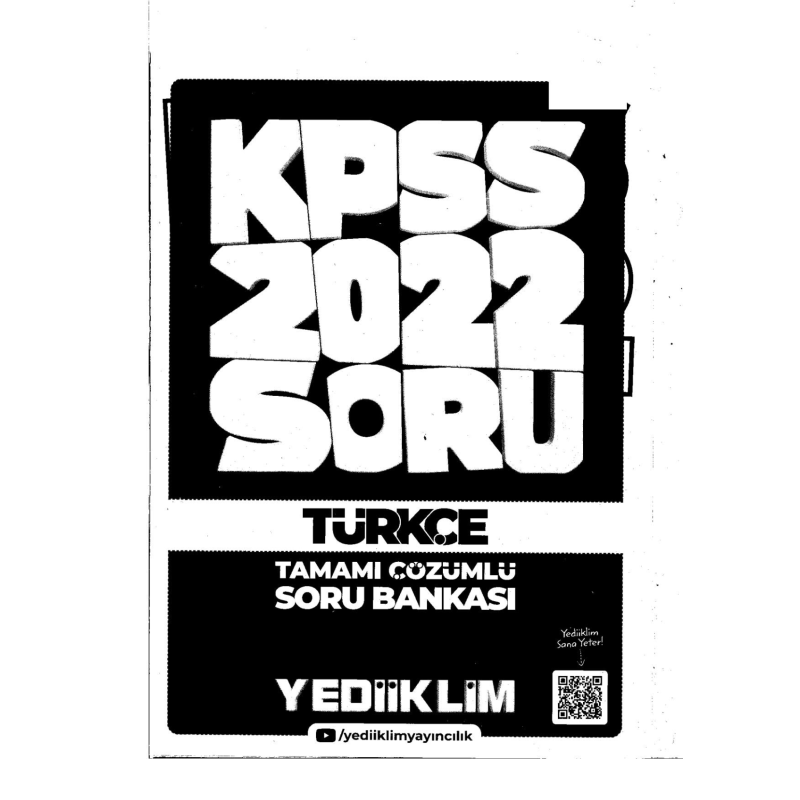2022 KPSS GY GK TÜRKÇE Soru Bankası MODÜLER