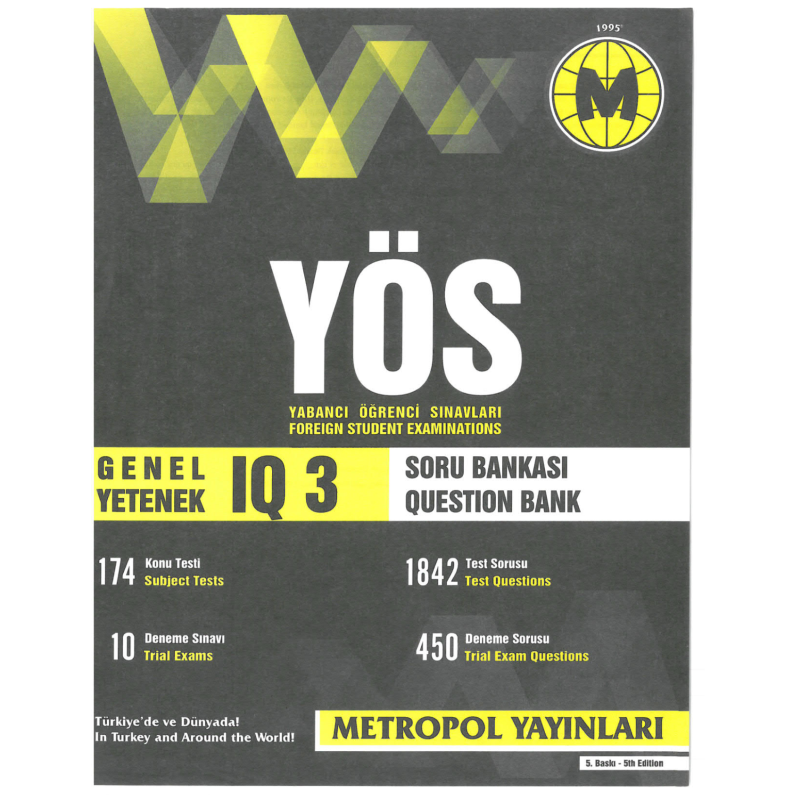 YÖS Genel Yetenek (IQ) Tüm Konular Soru Bankası Metropol Yayınları