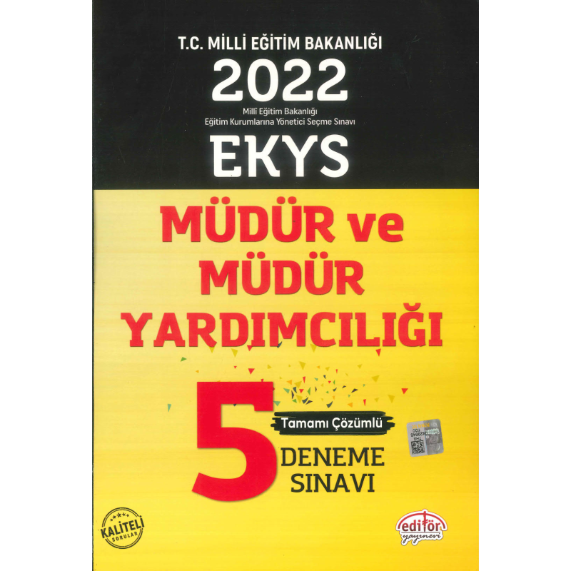 MÜDÜR VE MÜDÜR YARDIMCILIĞI 5 DENEME SINAVI TAMAMI ÇÖZÜMLÜ