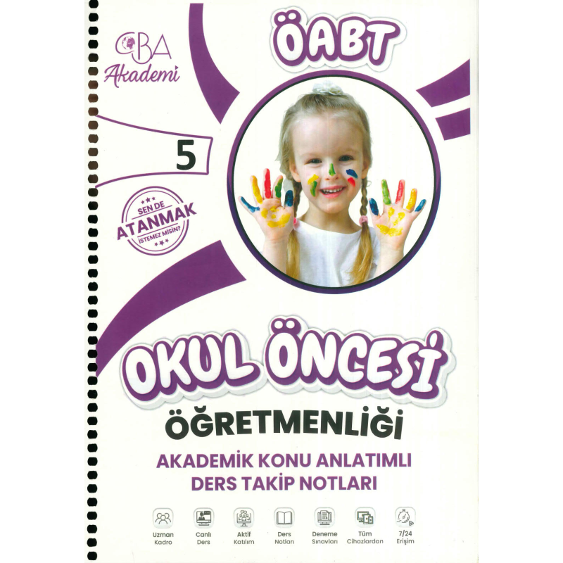 ÖABT OKUL ÖNCESİ ÖĞRETMENLİĞİ AKADEMİK KONU ANLATIMLI DERS TAKİP NOTLARI 5. KİTAP