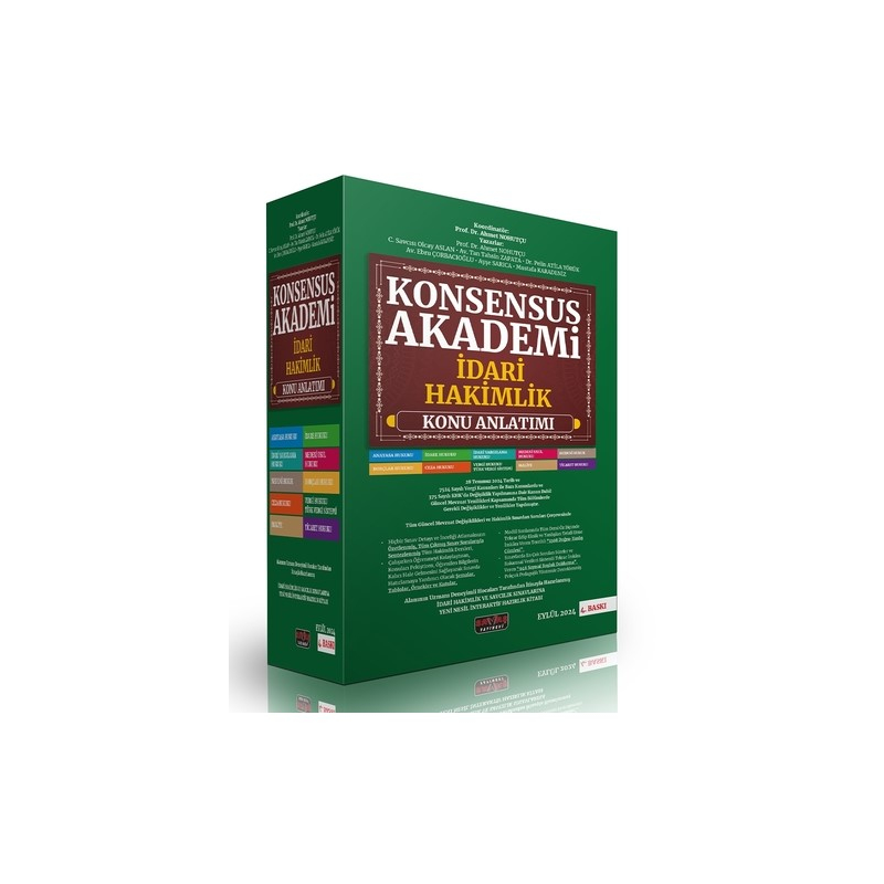 KONSENSUS Akademi İdari Yargı Hakim Yardımcılığı Sınavı Konu Anlatımı Eylül 2024