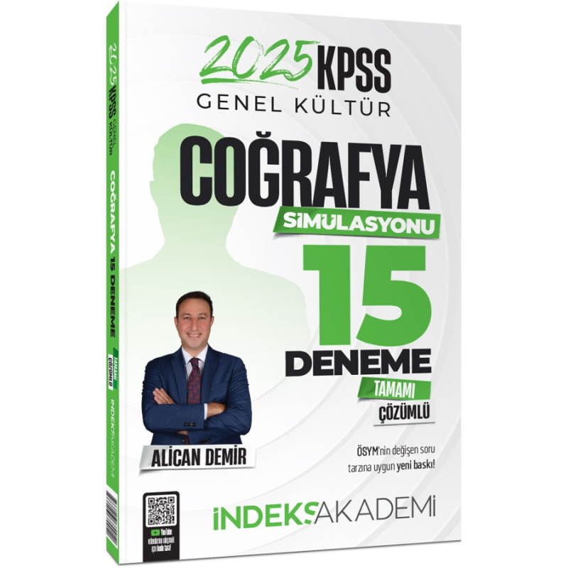 2025 KPSS Coğrafya Simülasyonu 15 Deneme Çözümlü İndeks Akademi