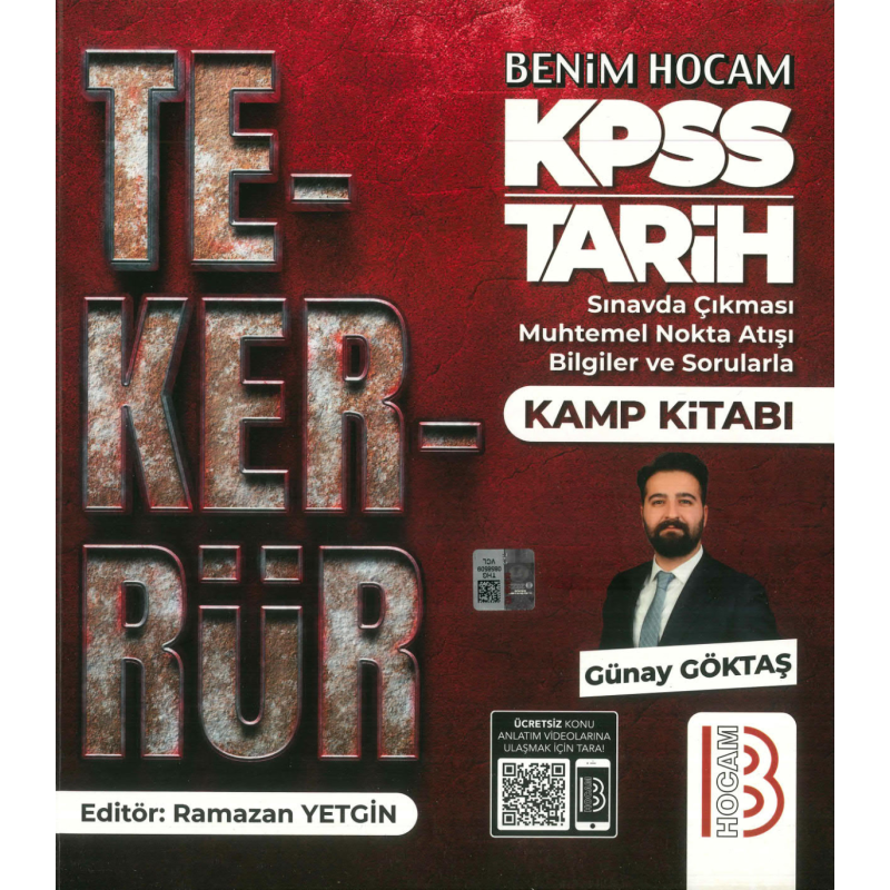 TEKERRÜR TARİH KAMP KİTABI SINAVDA ÇIKMASI MUHTEMEL NOKTA ATIŞI BİLGİLER VE SORULARLA