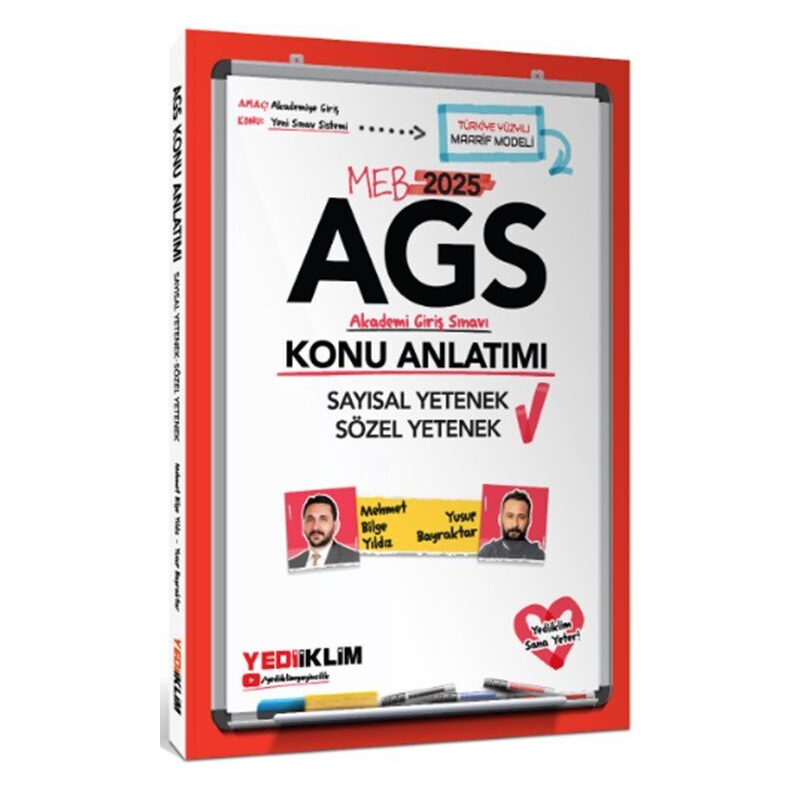 2025 MEB AGS Sözel Yetenek Sayısal Yetenek Konu Anlatımı Yediiklim Yayınları