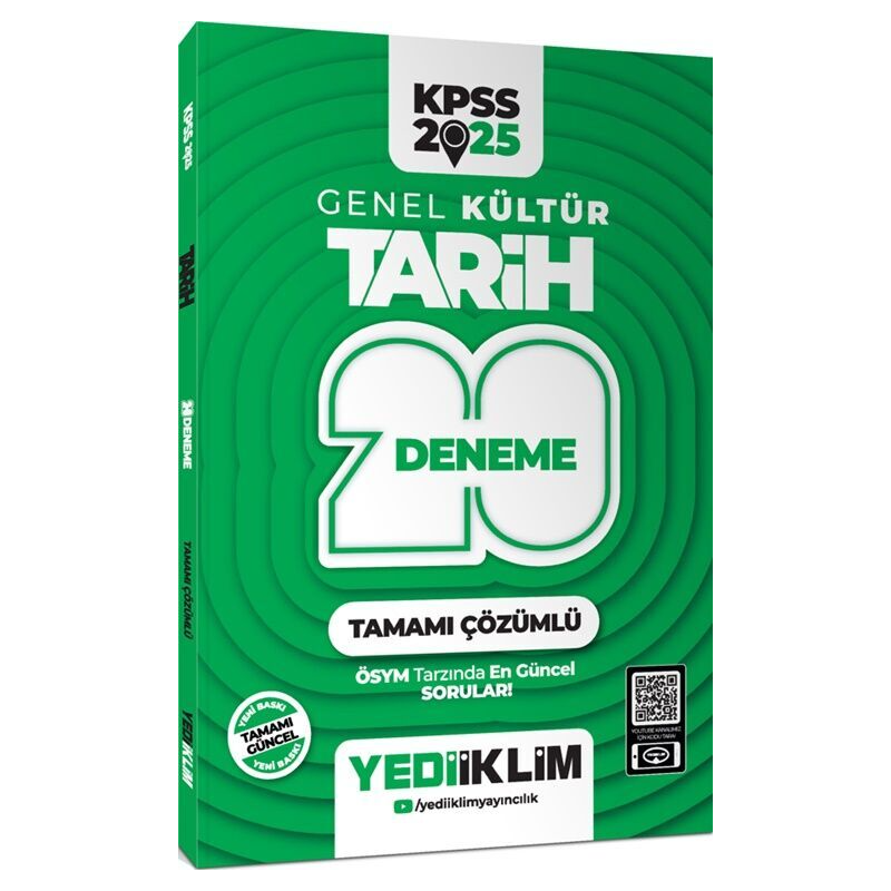 2025 KPSS Genel Kültür Tarih Tamamı Çözümlü 20 Deneme