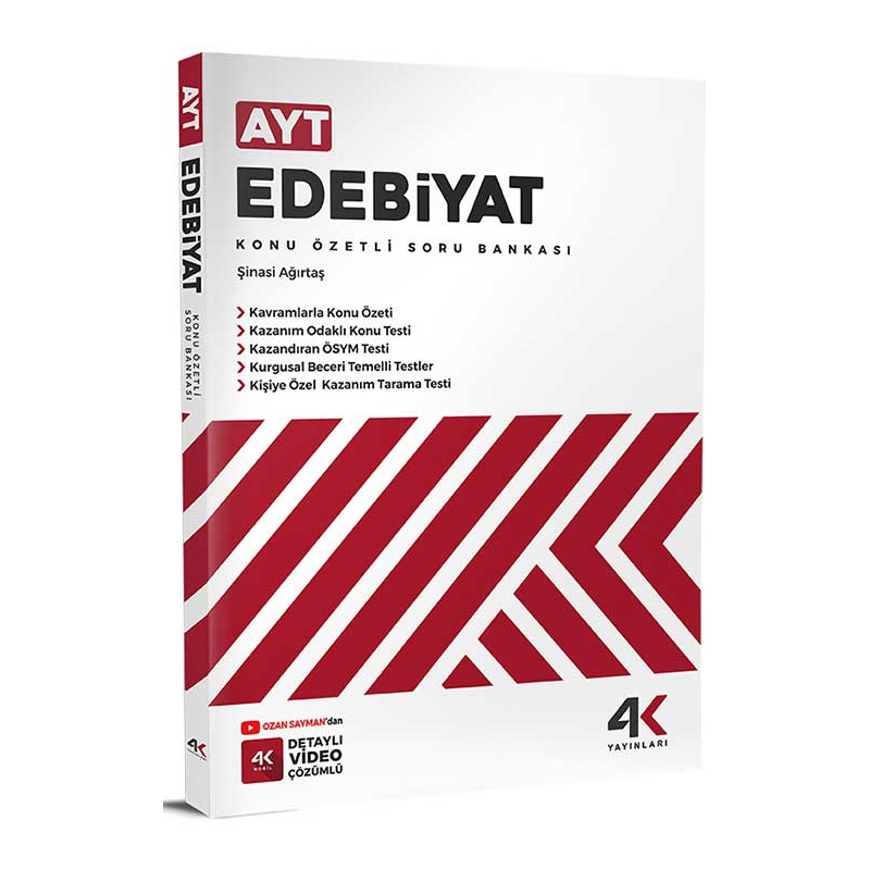 AYT Edebiyat Konu Özetli Soru Bankası 4K Yayınlar