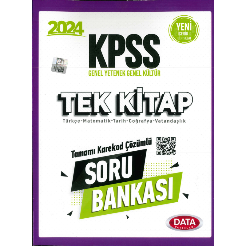 KPSS TEK KİTAP TAMAMI KAREKOD ÇÖZÜMLÜ SORU BANKASI
